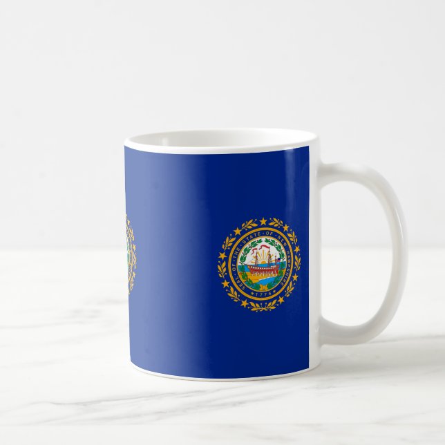 New Hampshire State Flag Design Coffee Mug (Right)