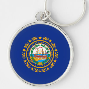 New Hampshire State Flag Design Key Ring