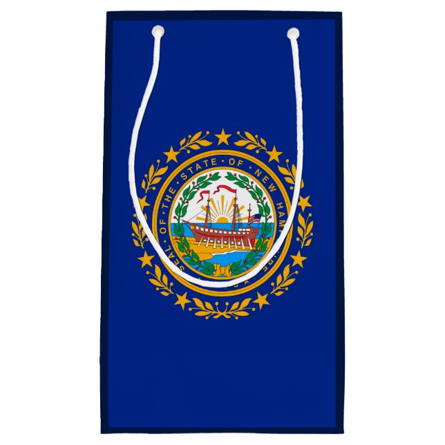 New Hampshire State Flag Design Small Gift Bag (Front)