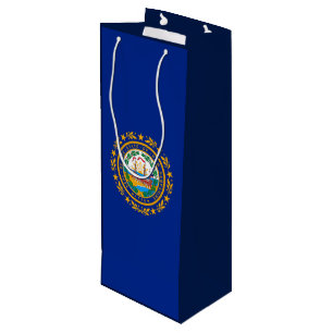 New Hampshire State Flag Design Wine Gift Bag