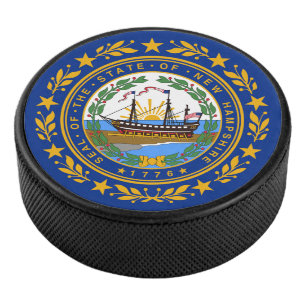 New Hampshire state flag Hockey Puck