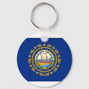 New Hampshire State Flag Key Ring