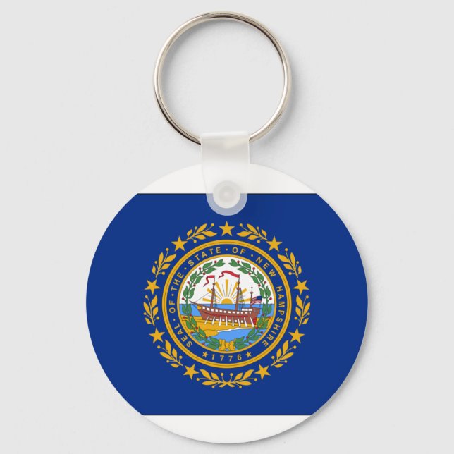 New Hampshire State Flag Key Ring (Front)