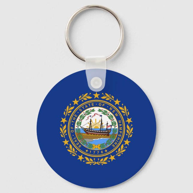 New Hampshire State Flag Key Ring (Front)