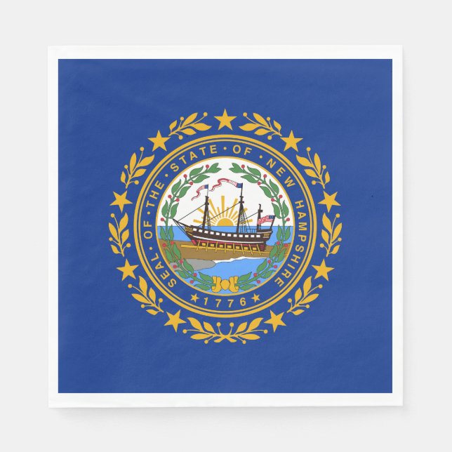 New Hampshire State Flag Napkin (Front)
