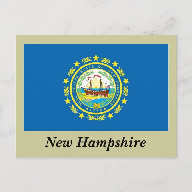 New Hampshire State Flag Postcard (Front)