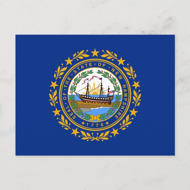 New Hampshire State Flag Postcard (Front)