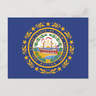 New Hampshire State Flag Raleigh Souvenir Postcard