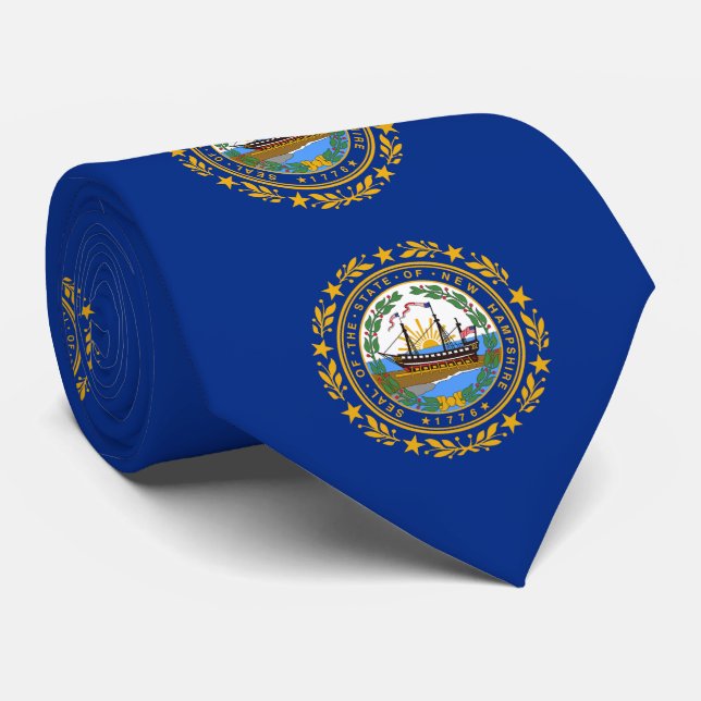 New Hampshire State Flag Tie (Rolled)