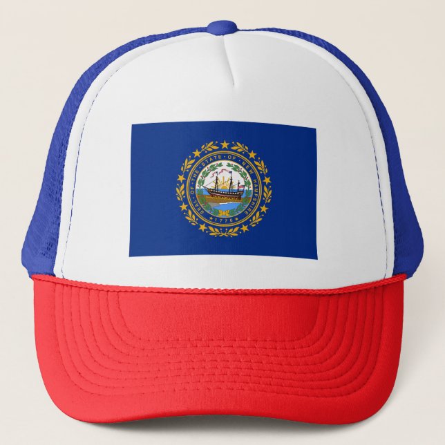 New Hampshire State Flag Trucker Hat (Front)