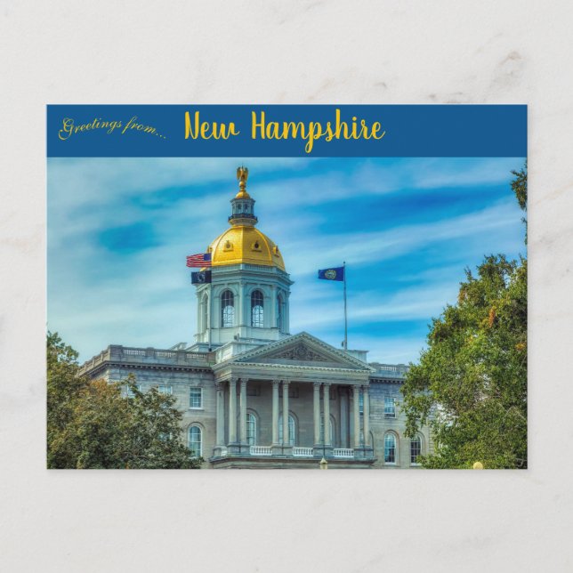 New Hampshire State House Concord New Hampshire Postcard (Front)