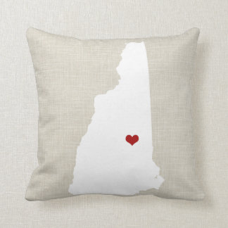 New Hampshire State Pillow Faux Linen Personalised