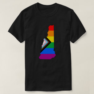 New Hampshire State Pride LGBTQ Progress Pride T-Shirt