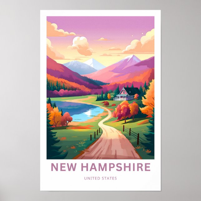 New Hampshire United States Travel Poster (Front)