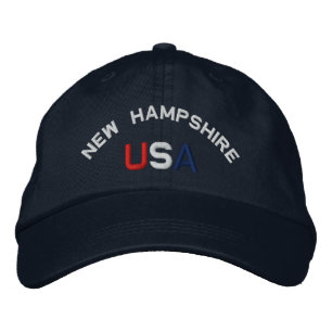New Hampshire USA Embroidered Navy Blue Hat