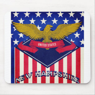 New Hampshire USA Flag Mouse Pad