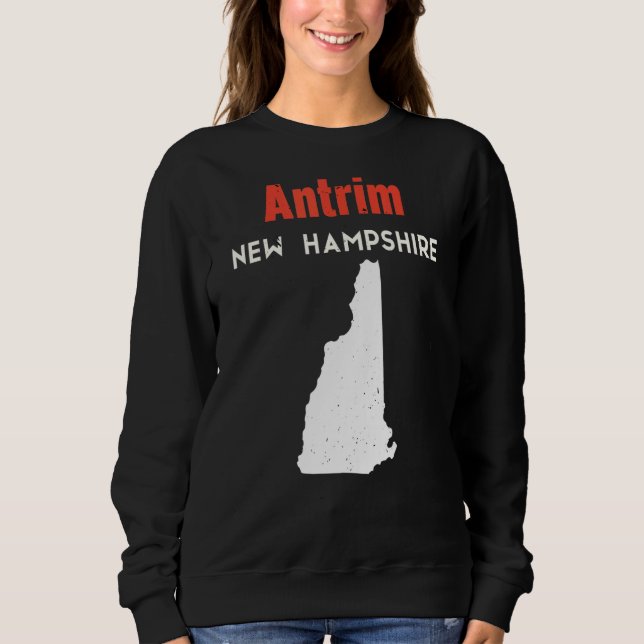 New Hampshire Usa State America Travel Antrim Sweatshirt (Front)