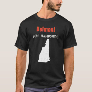 New Hampshire Usa State America Travel Belmont T-Shirt