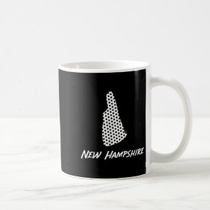 New Hampshire Usa State Outline Stars Vintage Retr Coffee Mug