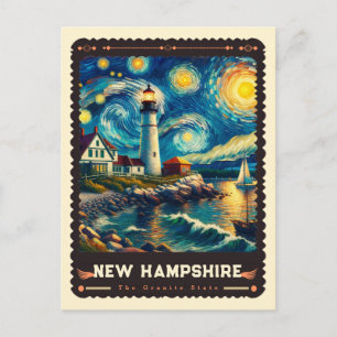 New Hampshire Vincent Van Gogh Inspired Postcard