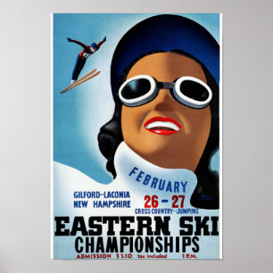 New Hampshire Vintage Travel Poster Restored