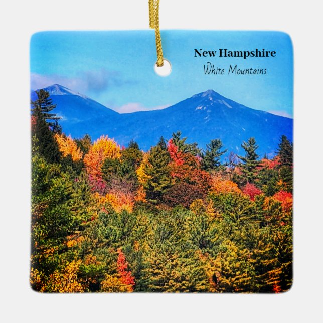 New Hampshire White mountains  Ceramic Ornament (Front)