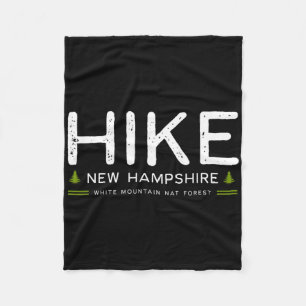 New Hampshire White Mountains Hike Tree Retro Grap Fleece Blanket