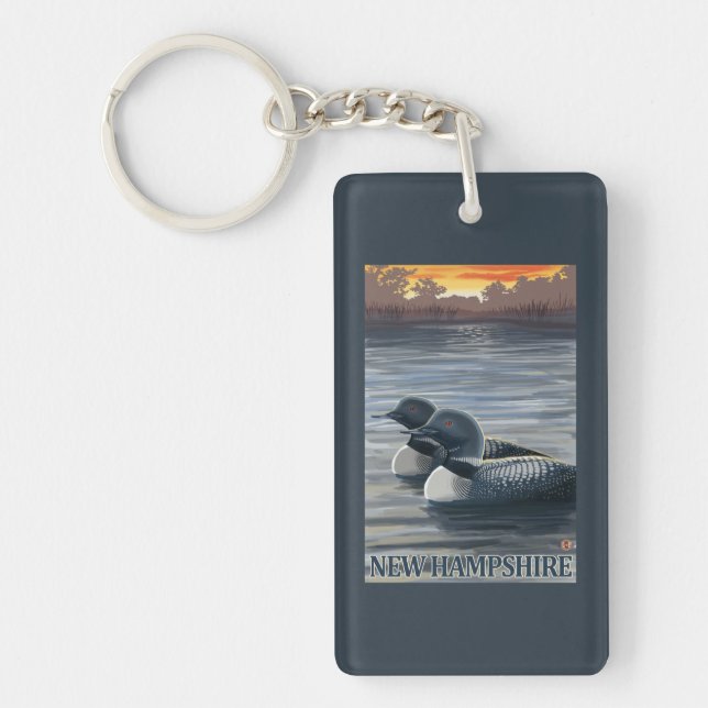 New HampshireCommon Loon Key Ring (Front)