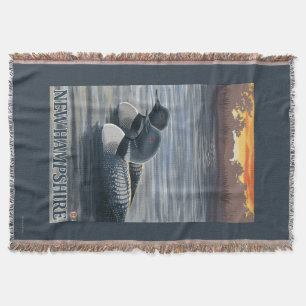 New HampshireCommon Loon Throw Blanket