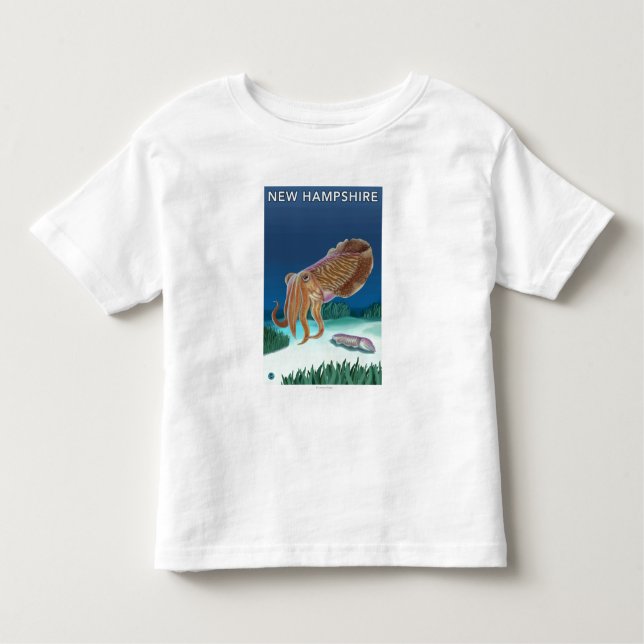 New HampshireCuttlefish Scene Toddler T-Shirt (Front)