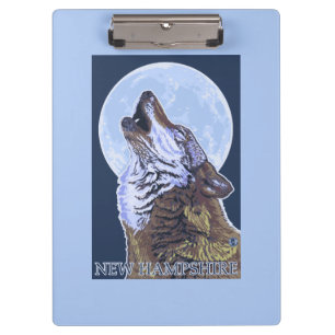 New HampshireHowling Wolf Clipboard
