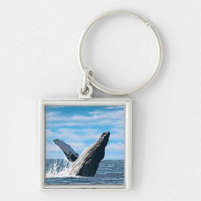 New HampshireHumpback Whale Scene Key Ring (Front)