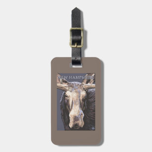 New HampshireMoose Up Close Luggage Tag