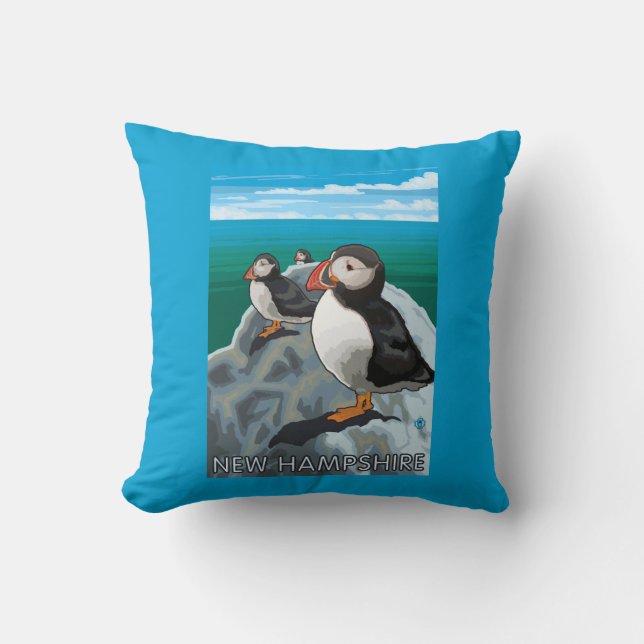 New HampshirePuffins Scene Cushion (Front)