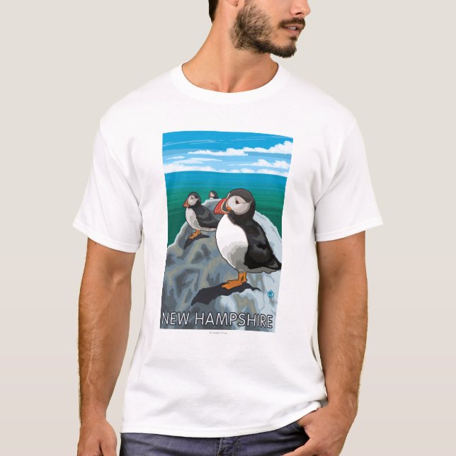 New HampshirePuffins Scene T-Shirt (Front)