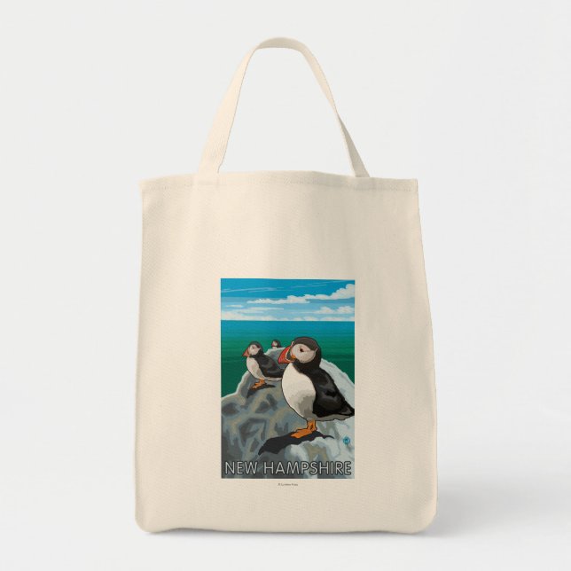 New HampshirePuffins Scene Tote Bag (Front)