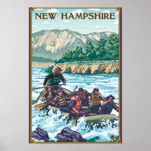 New HampshireRiver Rafting Scene Poster