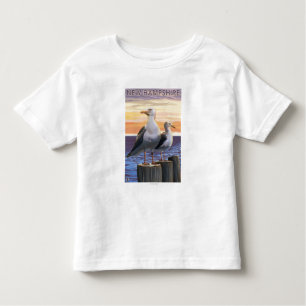 New HampshireSea Gulls Scene Toddler T-Shirt