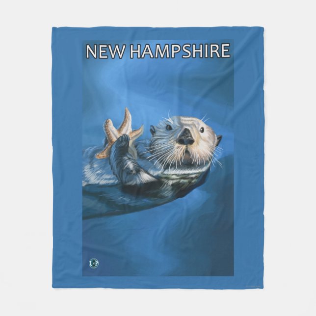 New HampshireSea Otter Scene Fleece Blanket (Front)