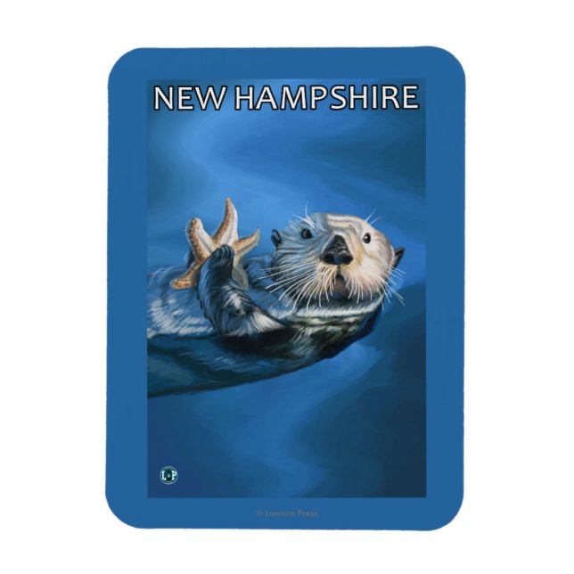 New HampshireSea Otter Scene Magnet (Vertical)