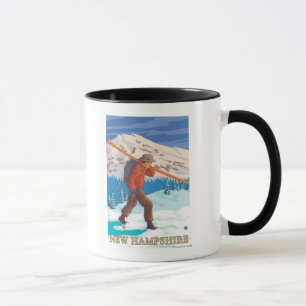 New HampshireSkier Carrying Skis Mug