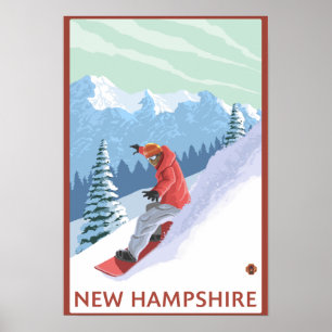 New HampshireSnowboarder Scene Poster