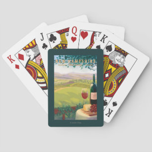 New HampshireWine Country Scene Playing Cards