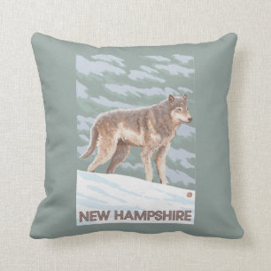 New HampshireWolf Scene Cushion