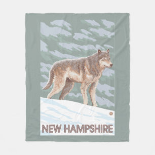 New HampshireWolf Scene Fleece Blanket