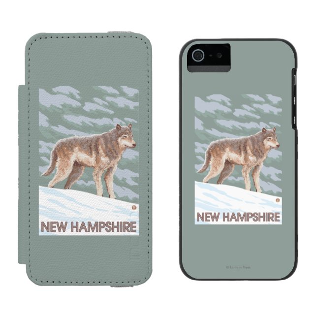 New HampshireWolf Scene Incipio iPhone Wallet Case (Side by Side)