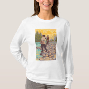 New HampshireWomen Fly Fishing Scene T-Shirt
