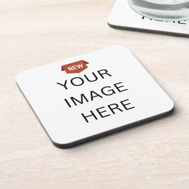 NEW! Hard Plastic coasters - Cork back - set of 6 (Left Side)