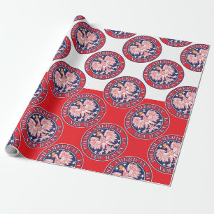 New Haven Connecticut Polish Eagle Wrapping Paper