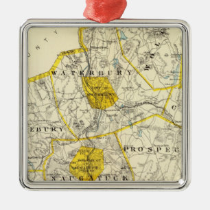 New Haven County Connecticut Metal Ornament